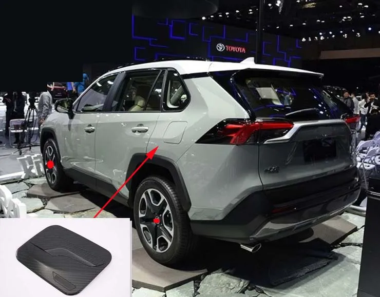 

Carbon Fiber Fuel Oil Tank Gas Cap Cover Trim for 2019-2020 Toyota RAV4 1PCS A
