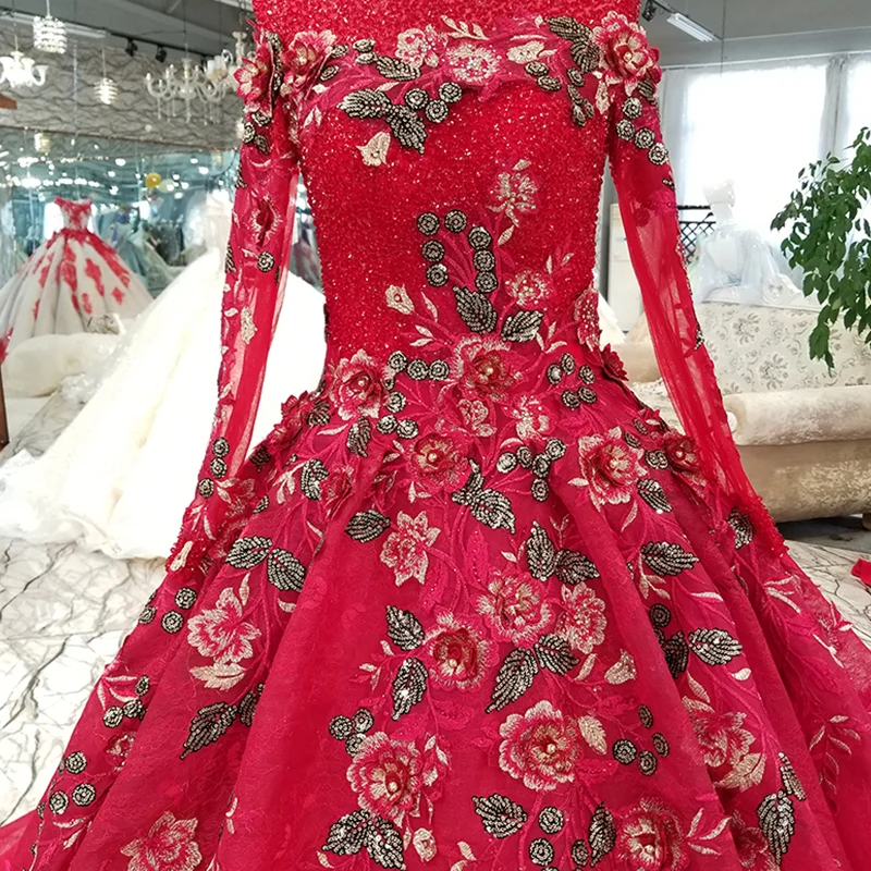 LS1178 цвет кружева цветы красивое платье быстрая доставка из Китая длинный рукав