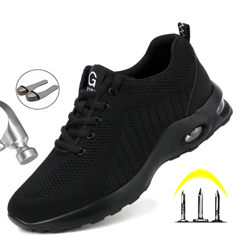 

High Quality Men's Boots Safety Shoes Steel Toe Puncture-Proof Work Boots Lightweight Safety Work Shoes Men Indestructible Shoes