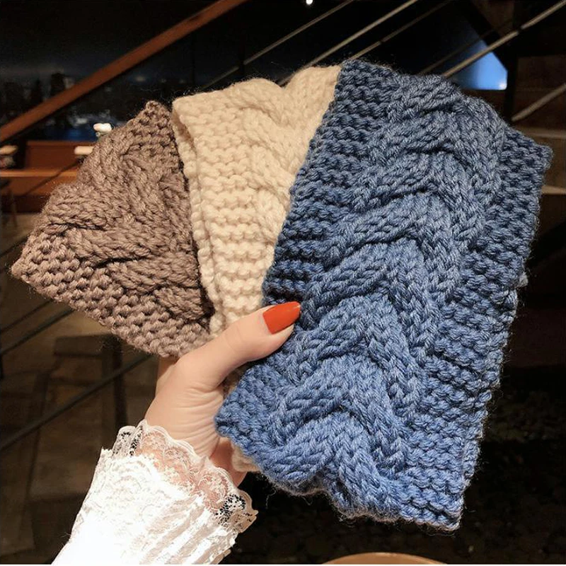 

New Women Crochet Knitting Hairbands Floral Prints Headband for Girls Headwear Hair Bands Wash Face Turban Hair Accessories