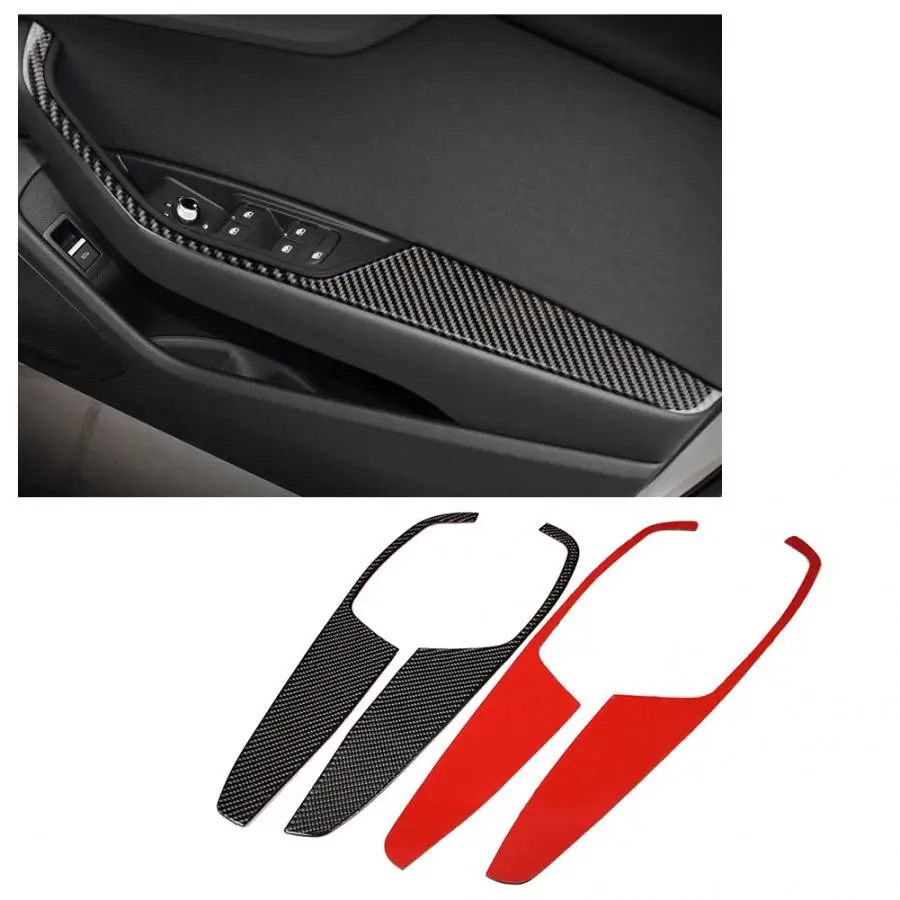 4 шт. наклейки из углеродного волокна на дверь и окно для Audi A4 B9 2017 2018 2019 |