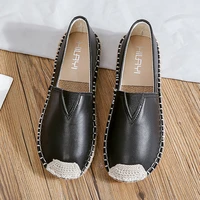 spring and autumn flat shoes womens straw shoes 2021 new hand sewn simple loafers outdoor leisure high quality upper
