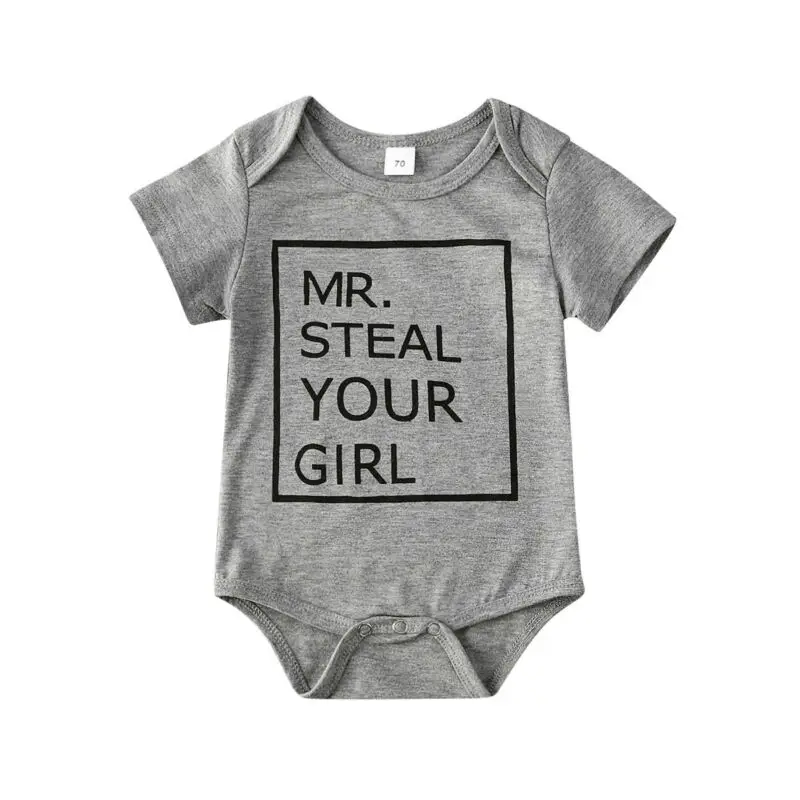 

Stock Newborn Baby Boy Short Sleeve Romper Bodysuit Sunsuit Summer Outfit Set