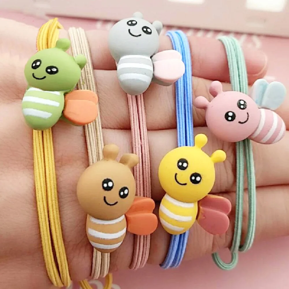 Эластичная резинка для волос с изображением маленькой пчелы из мультфильма