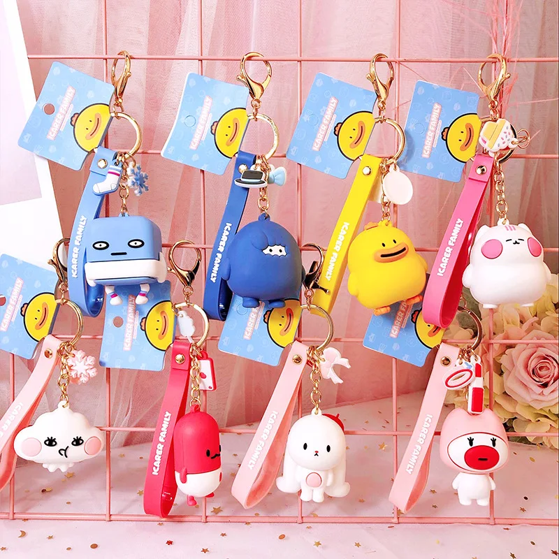 2021 Creative Cute Glue Doll Cloud Bunny Duck Keychain Boy Girl Car Keyring Chain Ring Backpack Pendant Lovers Delicate Gifts | Украшения и