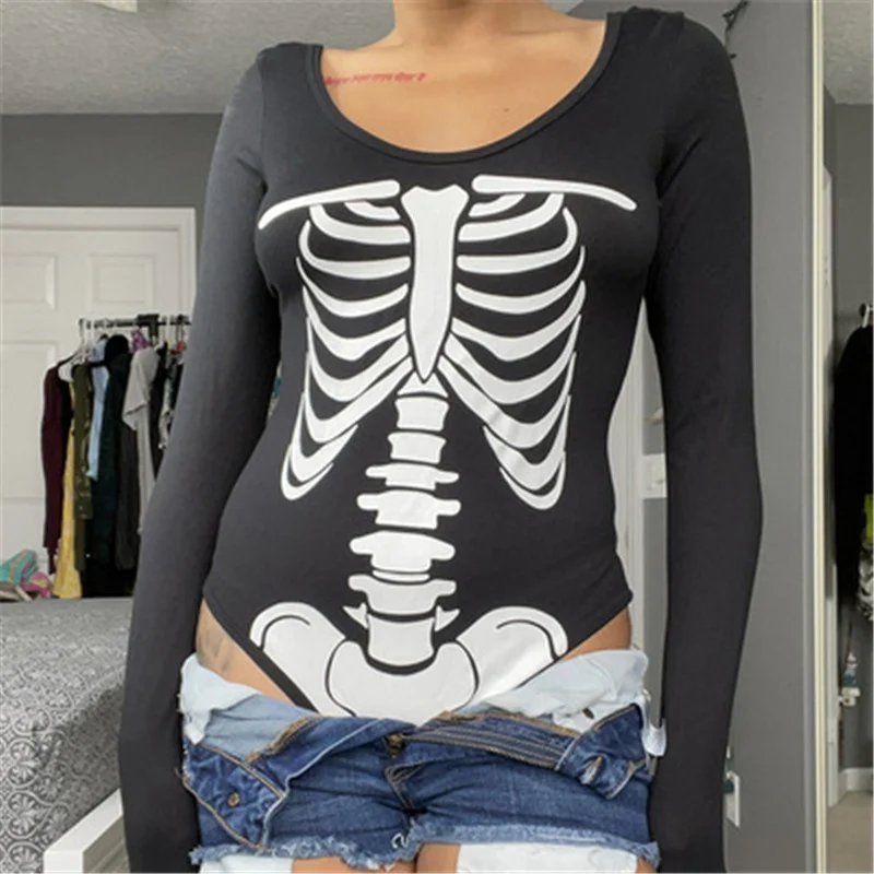 

Women cotton T-Shirt комбинезон женский black Bodysuit Casual Winter y2k Bodycon Tops Solid Jumpsuit suit Sexy Long Sleeve боди