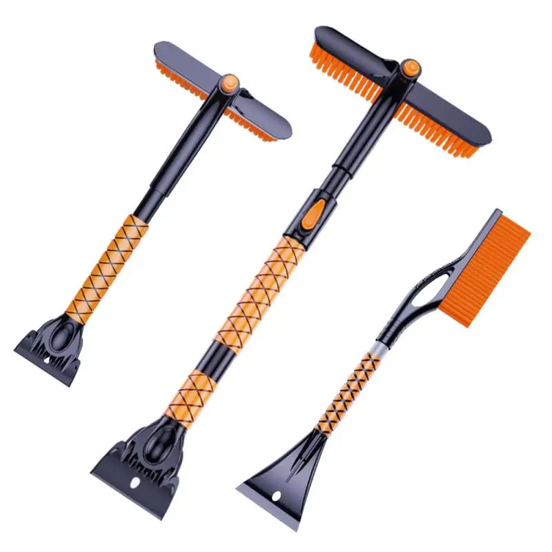 

Winter Car Cleaning Ice Scraper Snow Shovel Car Windshield Snow Brush With Ergonomic Foam Handle Detachable Ice Scraper