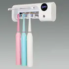 Стерилизатор зубной щетки с УФ светильник, диспенсер для зубной пасты, стерилизатор, настенный держатель, стойка для хранения зубных щеток, полка для ванной