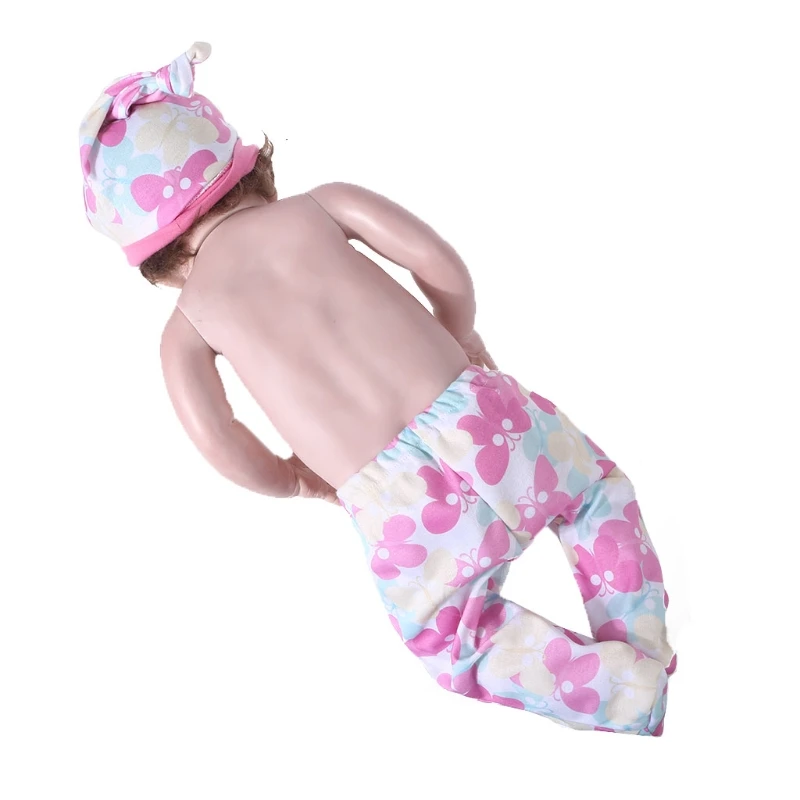 

18inch Interactive Toy Realistic Newborn Dolls Soft Silicone Stuffed Doll with Feeding Bottle Pacifier Doll