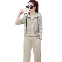 fashion women tracksuit high quality sporting suit female casual two piece suit corduroy spring autumn short trousers 1589