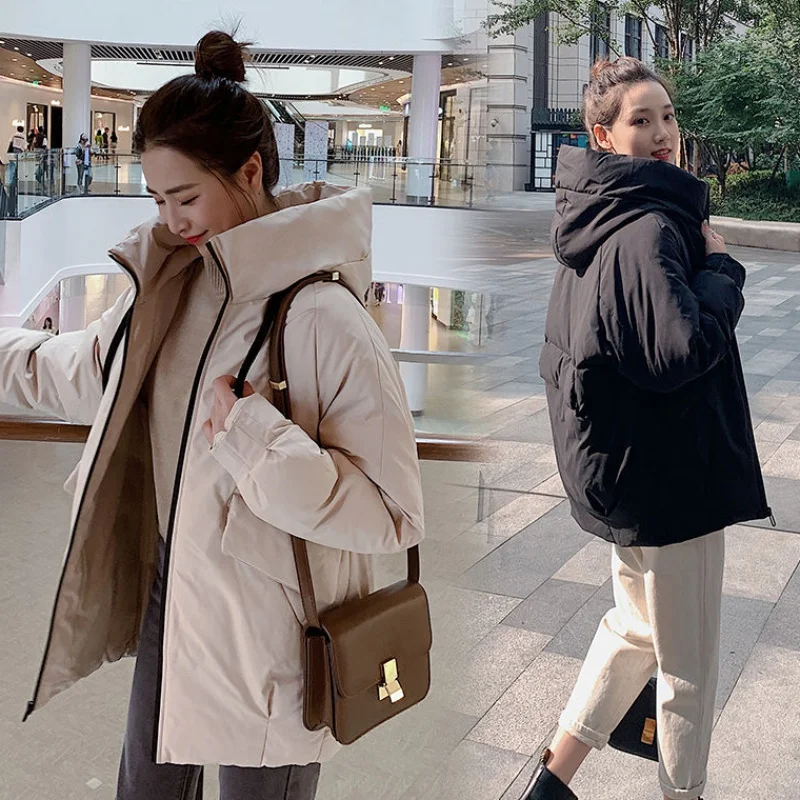 Женская зимняя куртка парка пальто пуховик с хлопковой подкладкой более размера