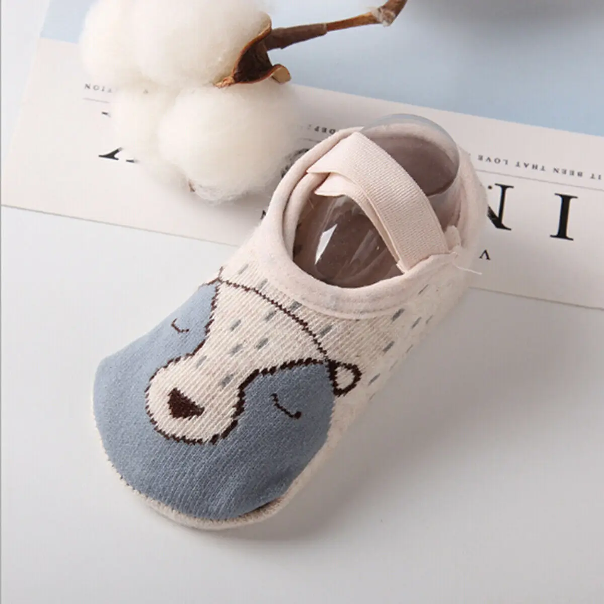 Calcetines tobilleros antideslizantes para beb&eacute;, ni&ntilde;o y ni&ntilde;a, de algod&oacute;n, con estampado de dibujos animados de animales, para zapatilla-5