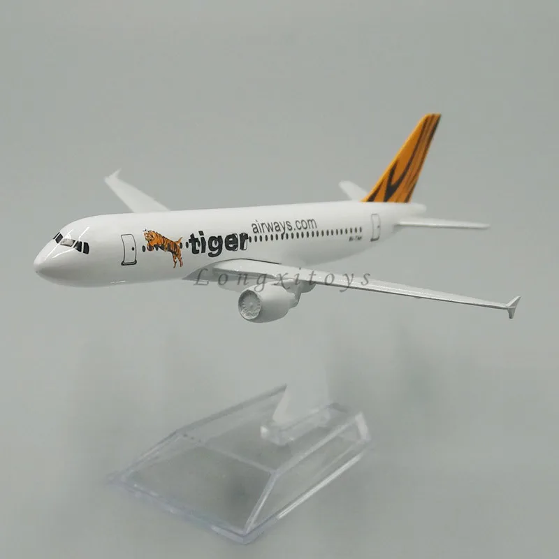 

Diecast Plane Model Toy Tiger A320 Aircraft