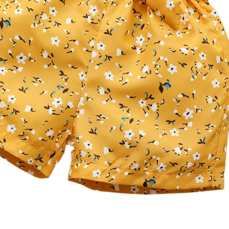 

Summer Children Baby Girls Casual Sleeveless Floral Vest Tops+Floral Shorts Outfits Set