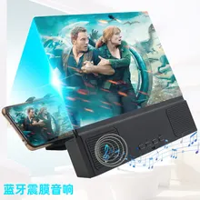2021 New Mobile Phone Bluetooth Speaker Amplifier Desktop Phone Screen Magnifier Smartphone Stand Portable 3D Enlarge Theater
