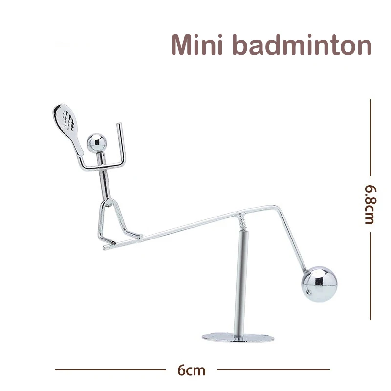 

Mini wrought iron balance small iron man decompression ornaments tumbler sports metal crafts small gifts