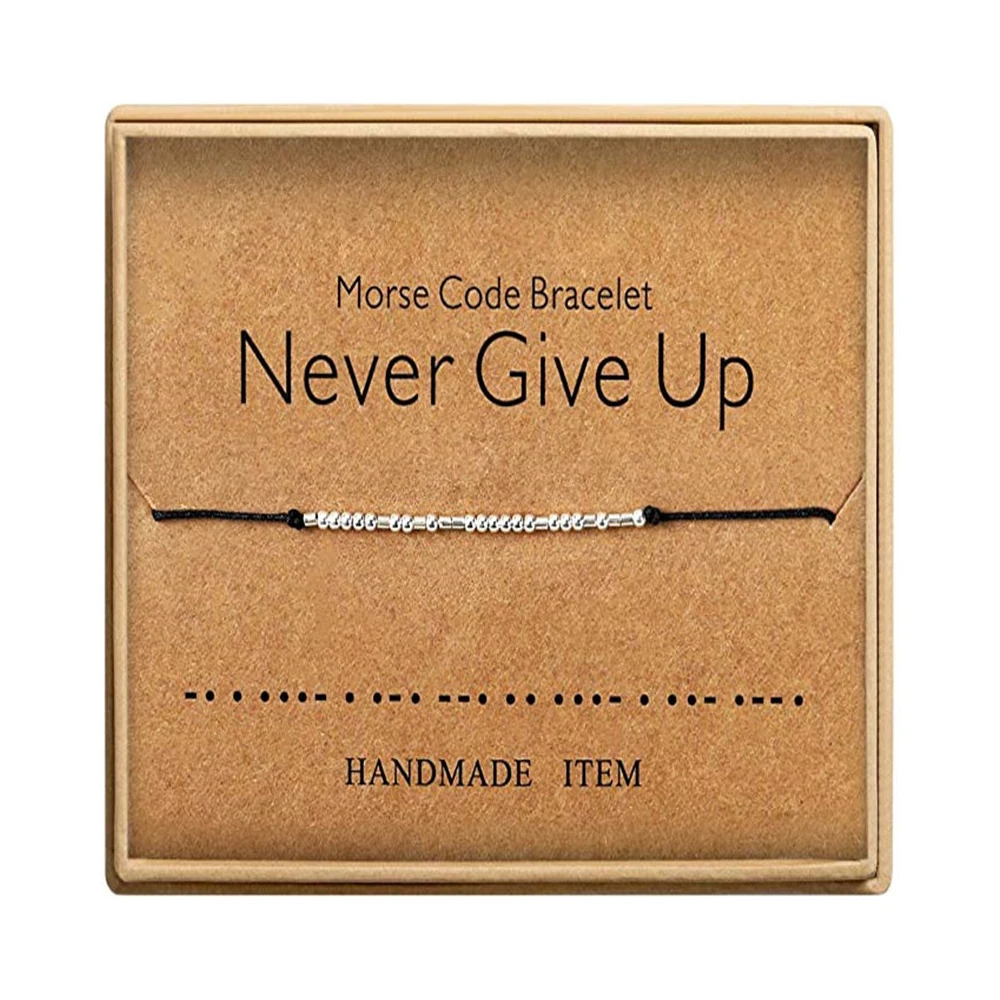 Креативный браслет на День святого Валентина с кодом Морзе бисерный дружбы