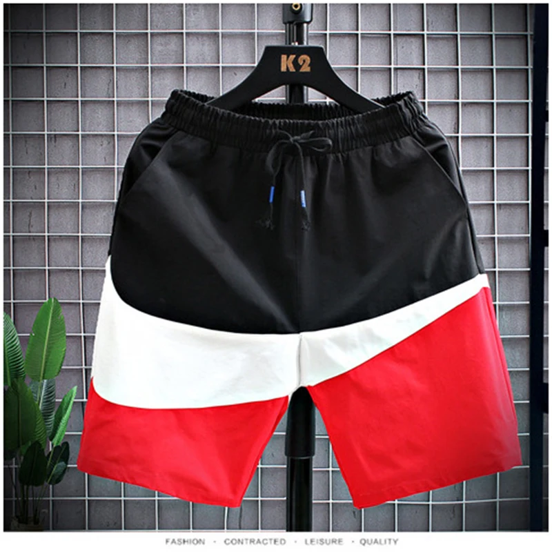 

2021 Summer New Shorts Men's Casual Breathable Quick-Drying Loose Shorts Men's Fashion Stitching Movement Cotton Shorts
