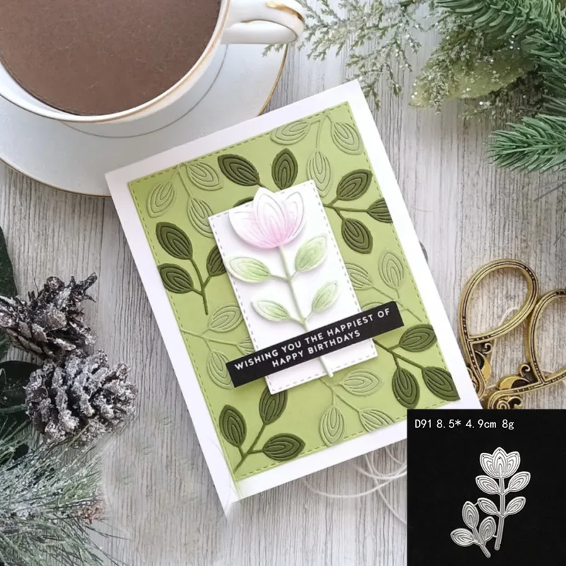 

2021 New Lotus Leaf Metal Cutting Dies DIY Scrapbooking Embossing Paper Photo Frame Stamps Craft Template Mould Stencils