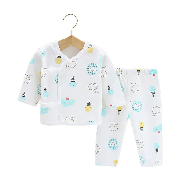 Cartoon print Newborn baby Clothes set soft cotton Baby underwear boy Set 0-3Months Autumn Unisex girls clothes | Детская одежда и