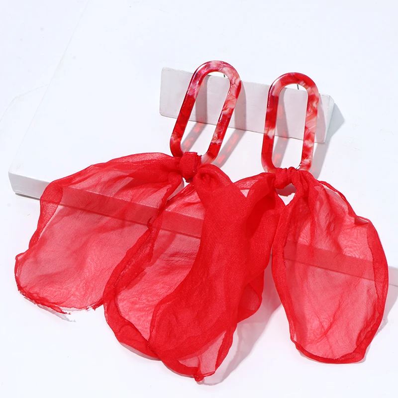 KOMi 5Colors Acetate Ribbon Bow Tassel Earrings Dangle Pendientes Girl Wedding Party Gift Dating Jewelry H0536 | Украшения и