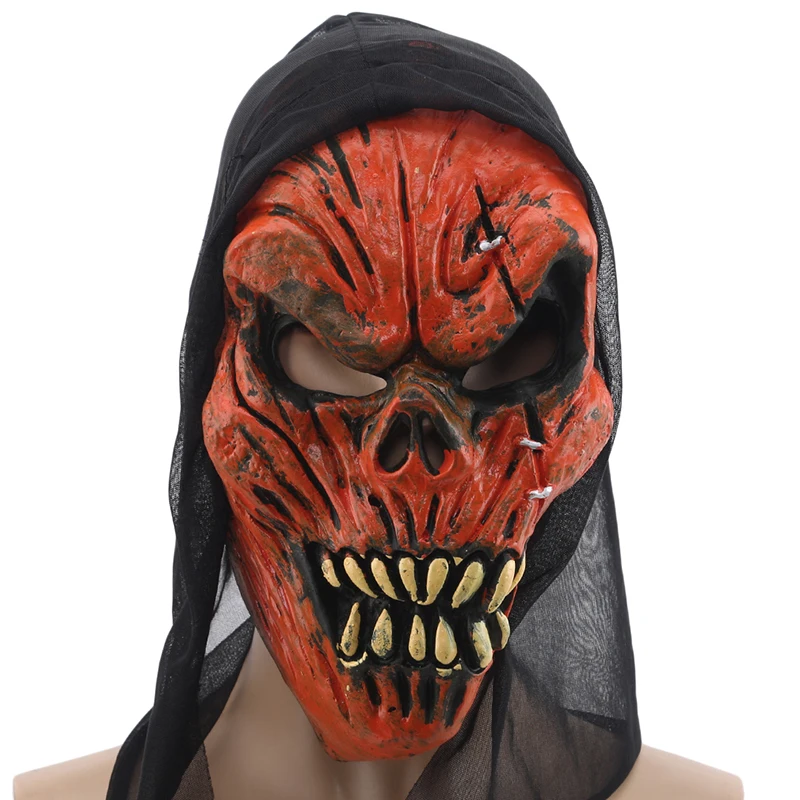 Hot Sale Halloween Zombie Mask Props Grudge Ghost Hedging Realistic Masquerade Halloween Long Hair Ghost Scary Mask