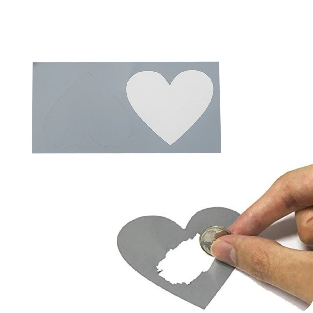 100 шт. Стикеры сердце Форма этикетки для дома игровой Свадебные награда карты