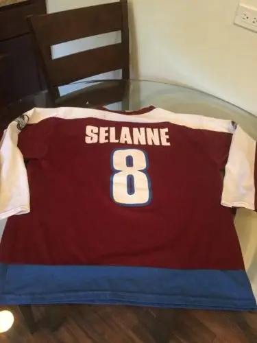 

Colorado #8 Teemu Selanne MEN'S Hockey Jersey Embroidery Stitched Customize any number and name