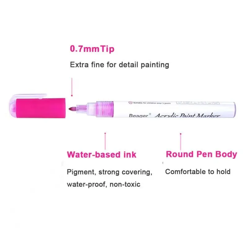 Beager акриловые маркеры для рисования художественные принадлежности пунктового