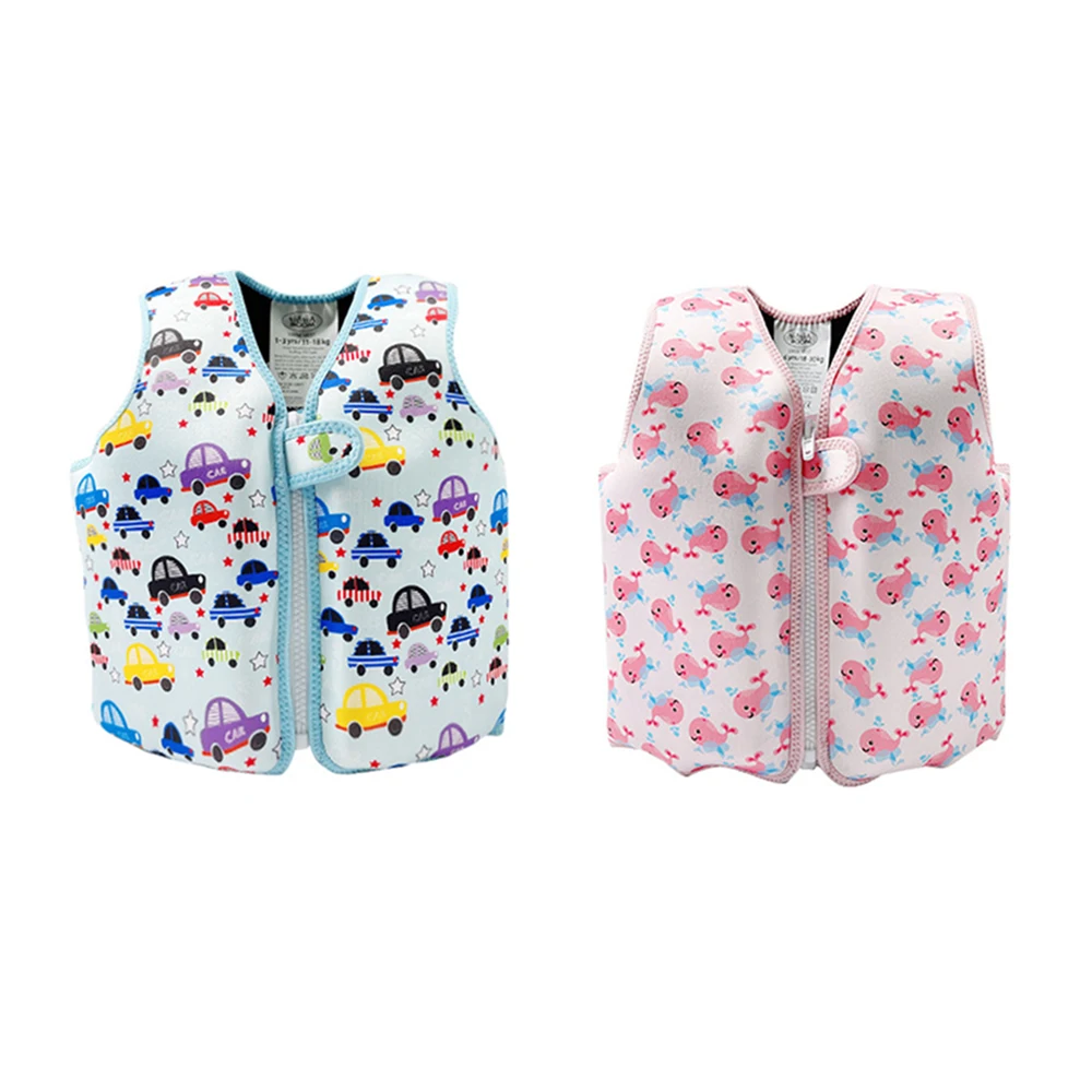 

Новый Неопреновый детский спасательный жилет, летняя плавающая Защитная жилетка для бассейна, детский спасательный жилет с принтом