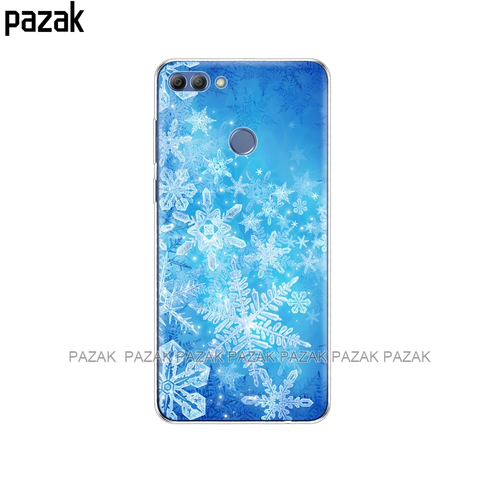 Силиконовый чехол для huawei P smart 2018 Enjoy 7S телефона мягкая задняя крышка из ТПУ 360