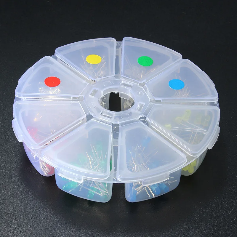 160 шт./лот 3 мм Светодиодная Диодная лампа Ассорти набор светодиодов DIY Набор 20 мА