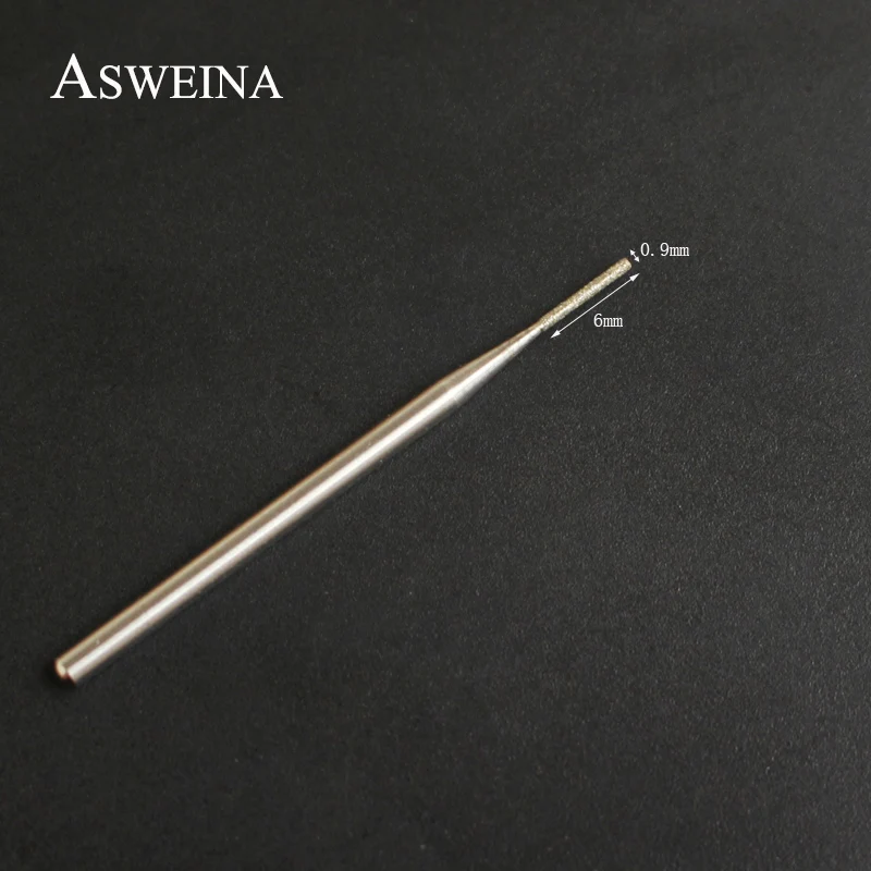 ASWEINA 1 шт. 0 9 мм Алмазная крошечная головка ротационные фрезы для маникюрного