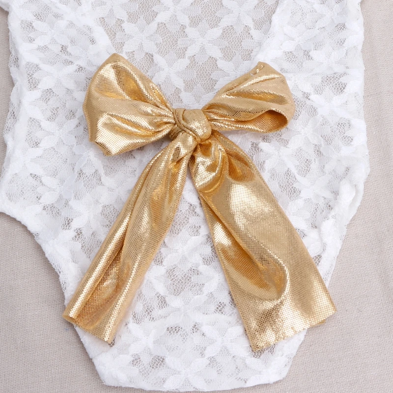 

Newborn Baby Photography Prop Lace Romper with Big Bow Photo Shoot Outfit Gift