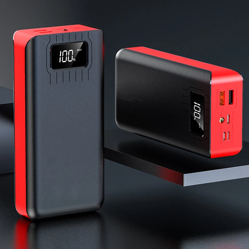 30000mah Быстрое зарядное устройство 30000 мАч TypeC Micro USB power Bank светодиодный портативный внешний аккумулятор для Xiaomi huawei Iphone power bank - Color: 30000mah