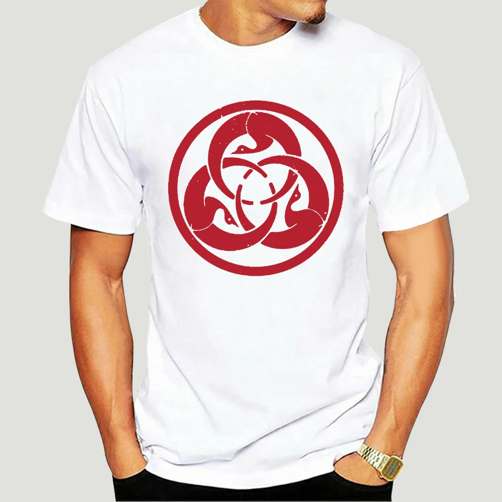 

Men t shirt Hagakure Red Cranes Samurai T-Shirt Bushido Warrior Crest 100% Quality Cotton Mens Print T-Shirt Dress