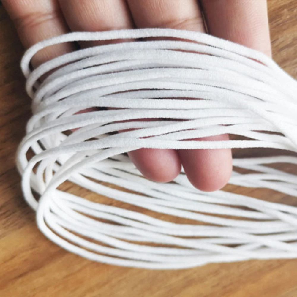 100 м маска эластичная веревка DIY Маски эластичные полосы круглые белые ушные