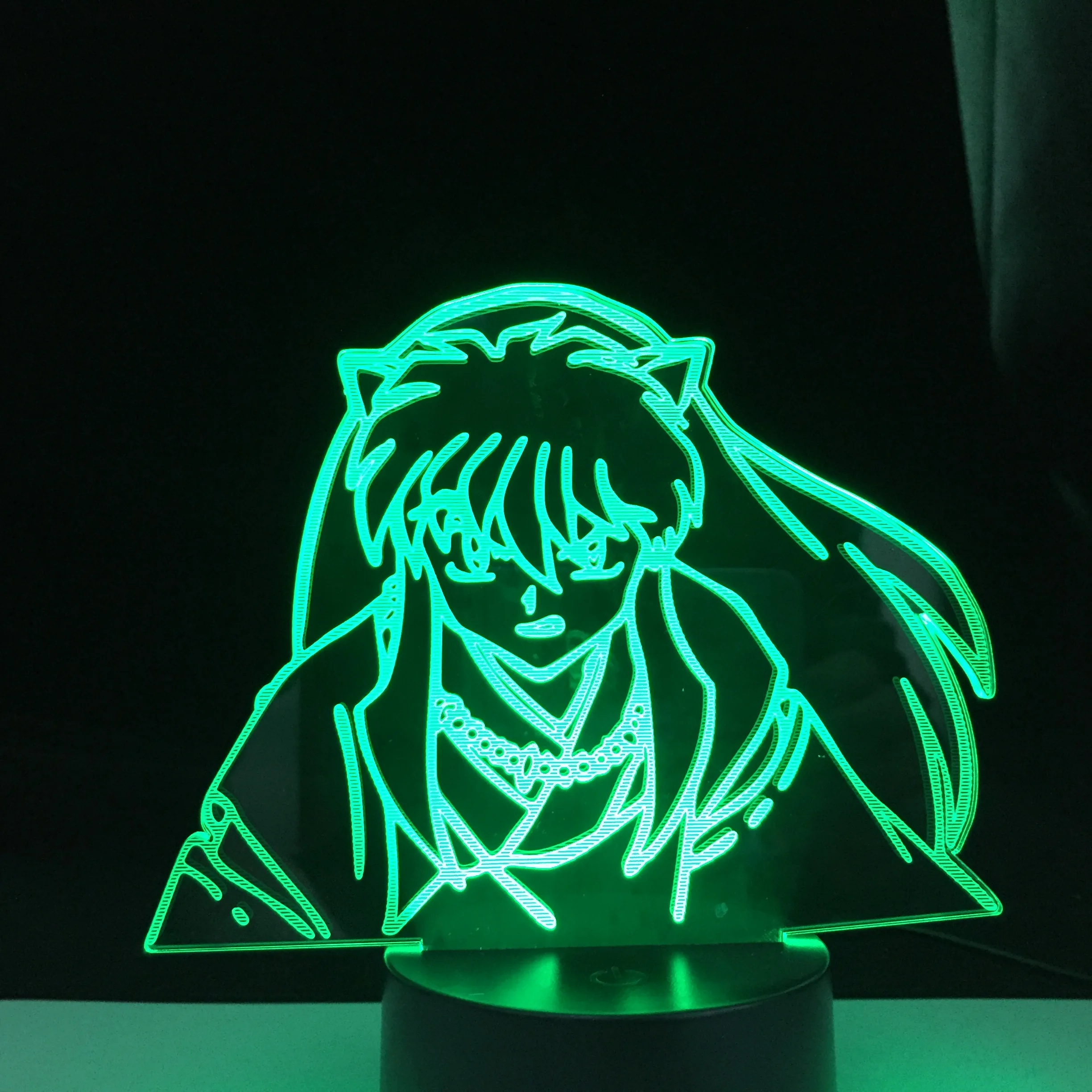 

Inuyasha Figure Led Night Light Lamp for Kids Bedroom Decoration Nightlight Color Changing Usb Manga Table Lamp Gift for Child