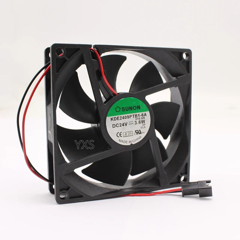 KDE2409PTB1-6A VFD вентилятор DC 24V 3,6 W 0.14A 4900 об/мин(9 см) 9025 90*90*25 мм Инвертор Вентилятор охлаждения 2 провода