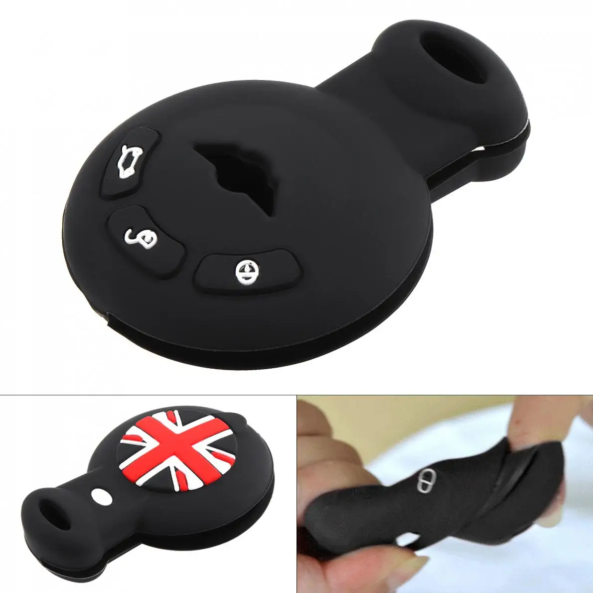 3 кнопки силиконовый чехол для автомобильного смарт-ключа протектор держатель