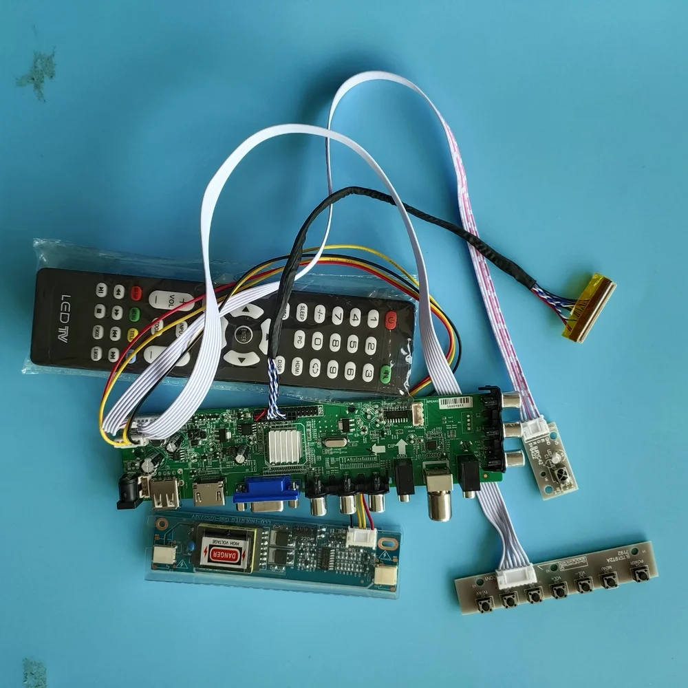 

Kit For M170ETN01.0 30pin screen Panel digital DVB-T DVB-T2 TV AV 1280X1024 HDMI USB LVDS controller board 2 CCFL 17"