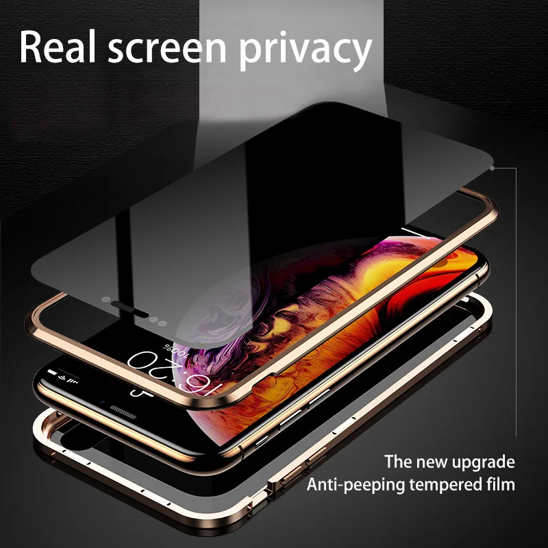 360 Магнитный защитный стеклянный чехол для Iphone 11 12 Pro Max чехлы бампер 7 8 XR X Xs 6 6s Plus