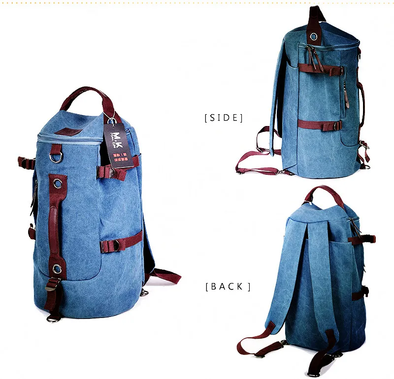 

Convertible Shoulder Bag Canvas Messenger Bag Business Briefcase Leisure Multi-Functional Travel Rucksack