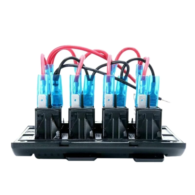 4 банда кулисный переключатель панель с синий светодиодный индикатор для лодки