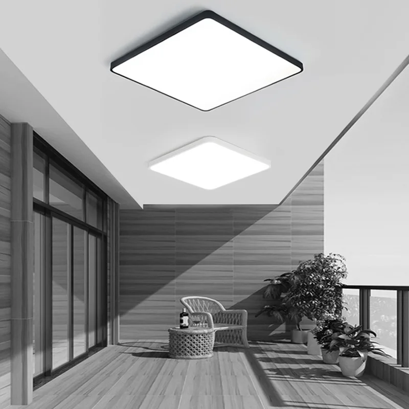 

Modern Ultra-Thin 5cm LED Ceiling Lamp Nordic Iron Square Style Black/White Ceiling Light For Living Room Bedroom Indoor Foyer