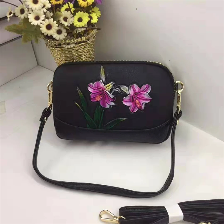 Daffodil black 16 цветов сумка Клевер на удачу новые роскошные кошельки и сумки женские сумки дизайнерские женские сумки через плечо плечевые сумки для женщин Sac - Цвет: Daffodil black