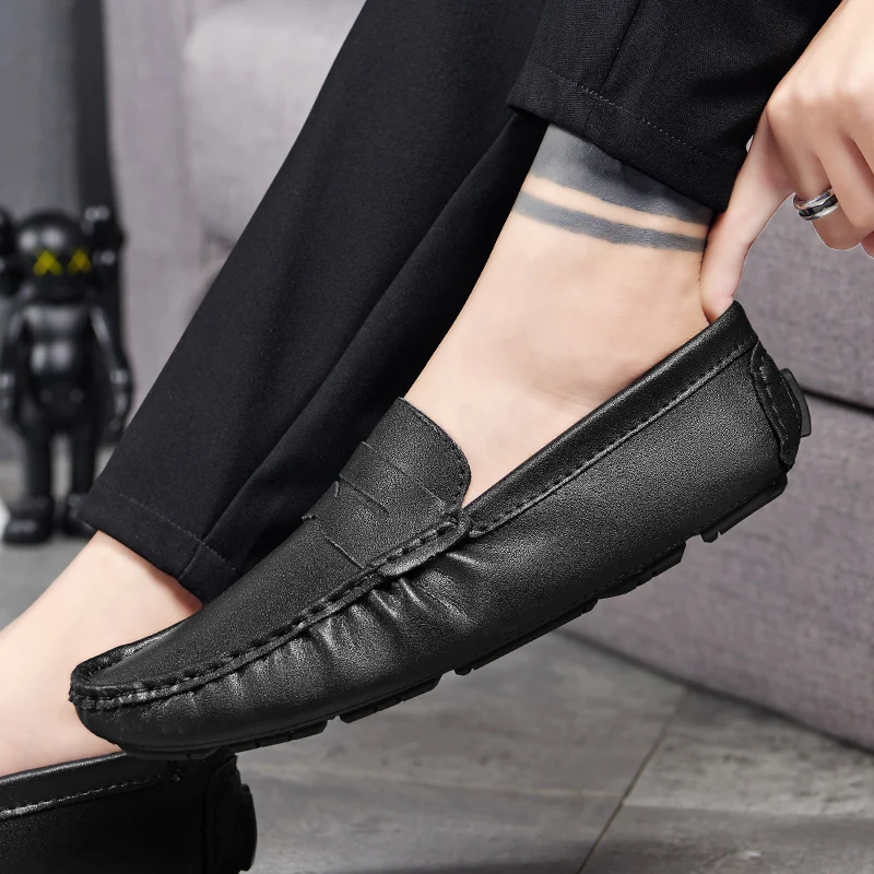 Мужская повседневная обувь из натуральной кожи Брендовые итальянские мужские