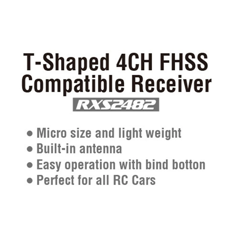 

AFRC RXS2482 Compatible for Sanwa FH3/ FH4T 4 Channel Surface Receiver Special for RC Car and Boat