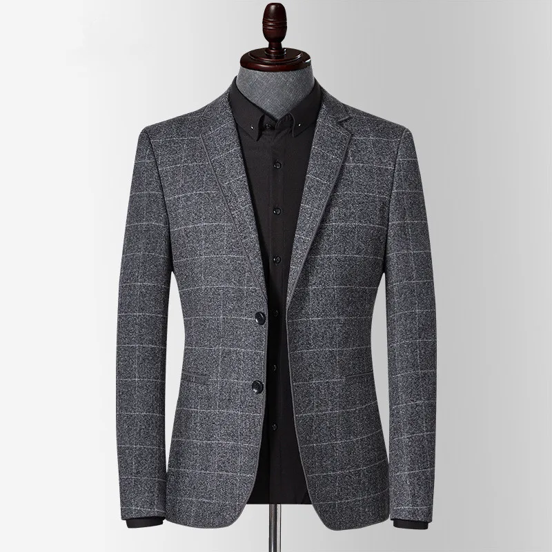 

BOLUBAO Brand Men All-Match Casual Blazers Autumn New Men Plaid Trend Suits Coats Business Wild Blazers Male
