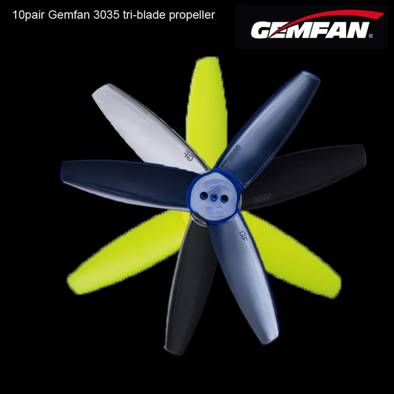 10 пар Gemfan Flash 3035 дюйма лезвие три лезвия для 1104 1105 бесщеточный двигатель FPV мини